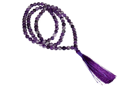 Amethyst | Gemstone Mala | 108 Prayer Bead Mala | Prayer Mala