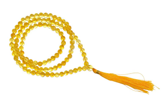 Citrine | Gemstone Mala | 108 Prayer Bead Mala | Prayer Mala - 6mm