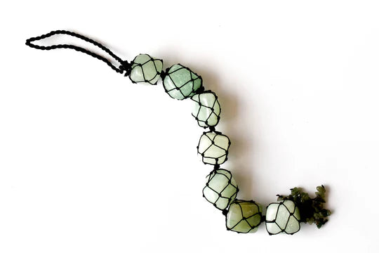 Green Aventurine Tassel Hanger | Crystal Car Hanging & Home Décor | Luck, Prosperity & Healing Energy Gift