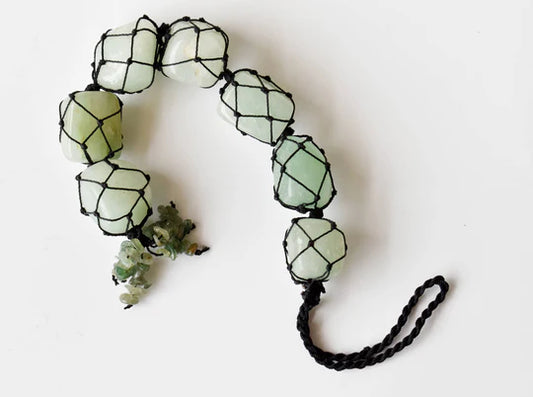 Green Aventurine Tassel Hanger | Crystal Car Hanging & Home Décor | Luck, Prosperity & Healing Energy Gift