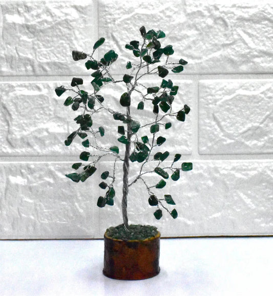 Green Jade Crystal Tree of Life – 6 Inch Handmade Willow Bonsai, Healing Gemstone Tree for Prosperity, Harmony & Home Décor