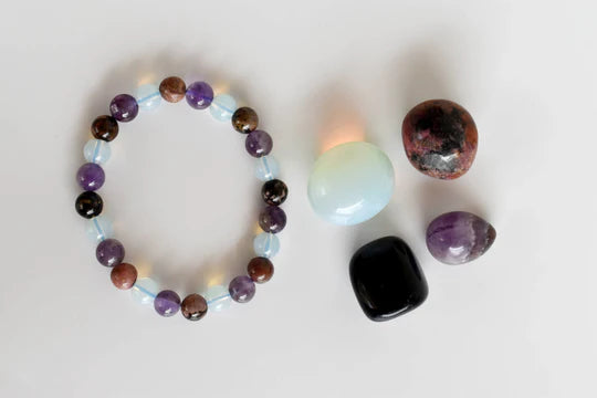 Libra Zodiac Crystal Kit | Astrology Gift Set with Tumbled Stones & Bracelet | Healing Gemstone Set for Balance & Harmony