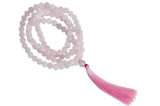 Rose Quartz | Gemstone Mala | 108 Prayer Bead Mala | Jap Mala for Meditation & Healing
