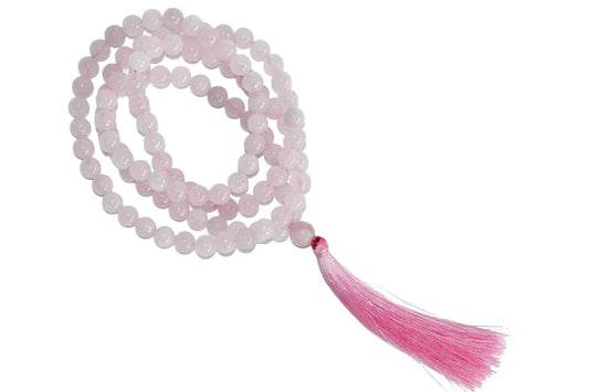 Rose Quartz | Gemstone Mala | 108 Prayer Bead Mala | Jap Mala for Meditation & Healing