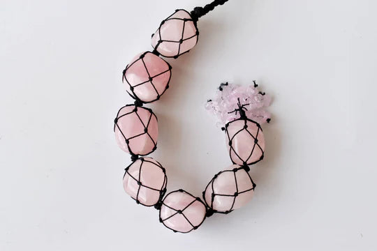 Rose Quartz Tassel Hanger | Crystal Car Hanging & Home Décor | Love, Compassion & Harmony Energy Gift