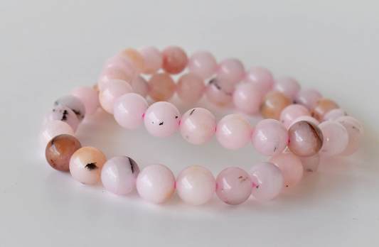 Pink Opal 8mm Bracelet | Natural Gemstone Jewelry for Love, Peace & Emotional Balance