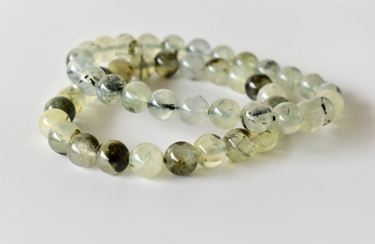 Prehnite 8mm Bracelet | Natural Gemstone Beaded Bracelet for Calm, Clarity & Balance