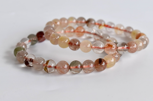 Multi Rutile 8mm Bracelet | Natural Gemstone Jewelry for Focus, Balance & Style