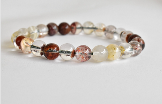 Ludolite 8mm Bracelet | Natural Garden Quartz Crystal Jewelry for Clarity & Transformation