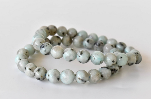Kiwi Jasper 8mm Bracelet – Natural Gemstone Beads, Handmade Spiritual Jewelry, Promotes Positivity & Balance