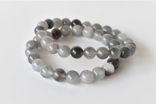 Cloudy Quartz 8mm Bracelet – Natural Gemstone Beads for Clarity, Balance & Gentle Energy