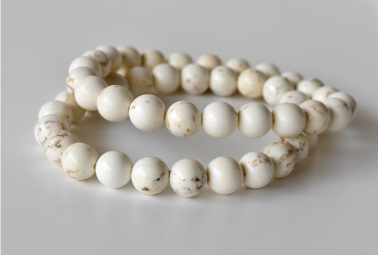 Copper Howlite 8mm Bracelet – Natural Gemstone Beads for Calmness, Balance & Stylish Energy