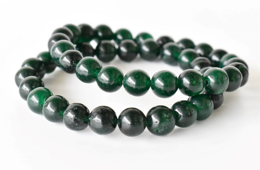Green Jade 8mm Bracelet – Natural Gemstone Beads, Handmade Spiritual Jewelry, Attracts Prosperity & Harmony