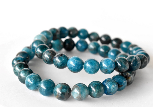 Apatite 8mm Bracelet – Natural Gemstone Beads for Focus, Motivation & Positive Energy