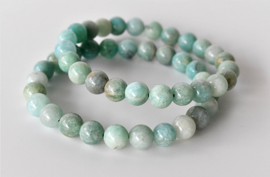 Amazonite 8mm Bracelet – Natural Gemstone Beads for Calmness, Communication & Positive Energy