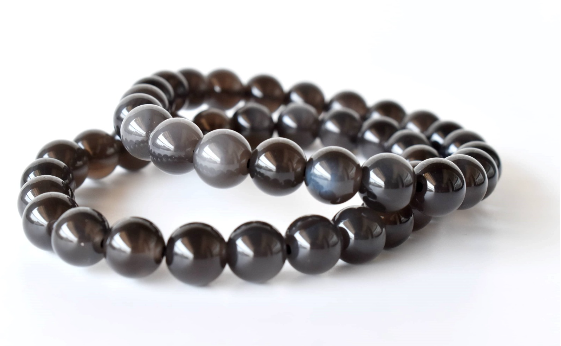 True Origins Certified Natural Black Obsidian Bracelet – 8mm Healing Crystal Beads | Energy & Protection Stone for Men & Women | Stretchable Handmade Spiritual Bracelet