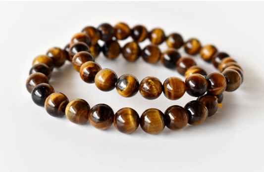 True Origins Certified Tiger Eye Bracelet for Men & Women | 8mm Natural Stone Beads | 24 Beads Unisex Healing Crystal Bracelet | Energy, Protection & Confidence.