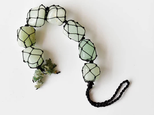 Green Aventurine Tassel Hanger | Crystal Car Hanging & Home Décor | Luck, Prosperity & Healing Energy Gift