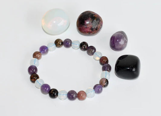 Libra Zodiac Crystal Kit | Astrology Gift Set with Tumbled Stones & Bracelet | Healing Gemstone Set for Balance & Harmony