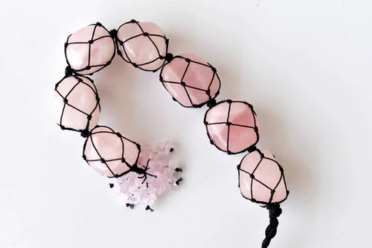 Rose Quartz Tassel Hanger | Crystal Car Hanging & Home Décor | Love, Compassion & Harmony Energy Gift